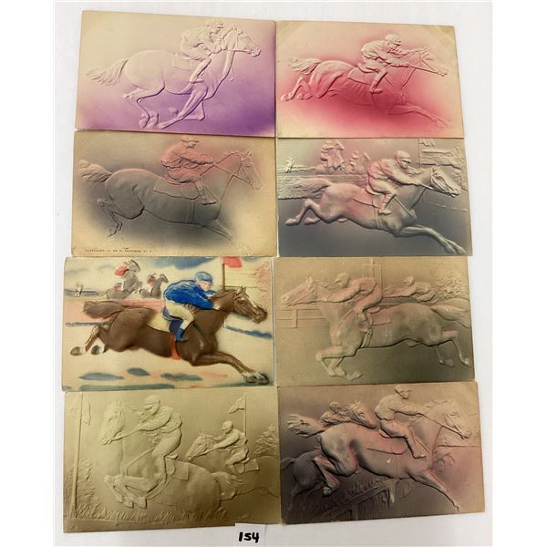 Airbrushed Horseracing & Horse-riding Postcards 8