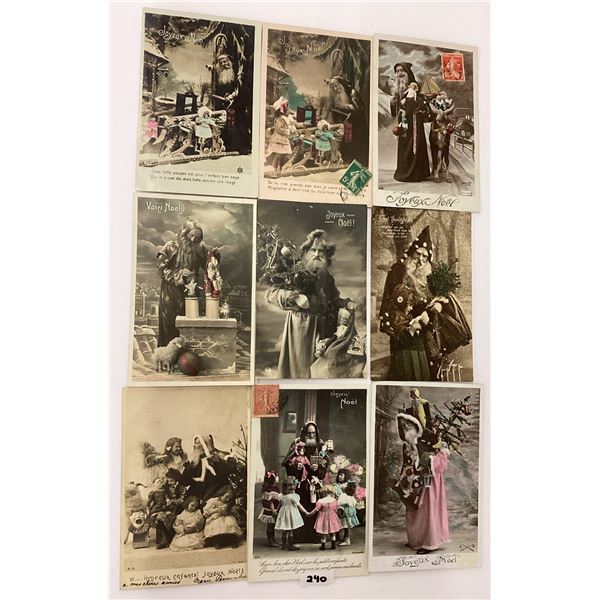 Santa Claus Tinted Photo Christmas Holiday Postcards 17
