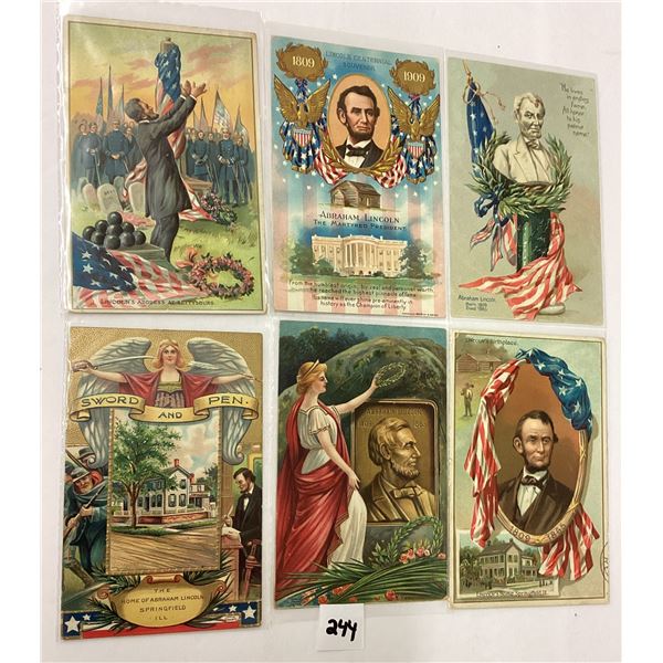 Patriotic Lincoln Greeting Postcards 11
