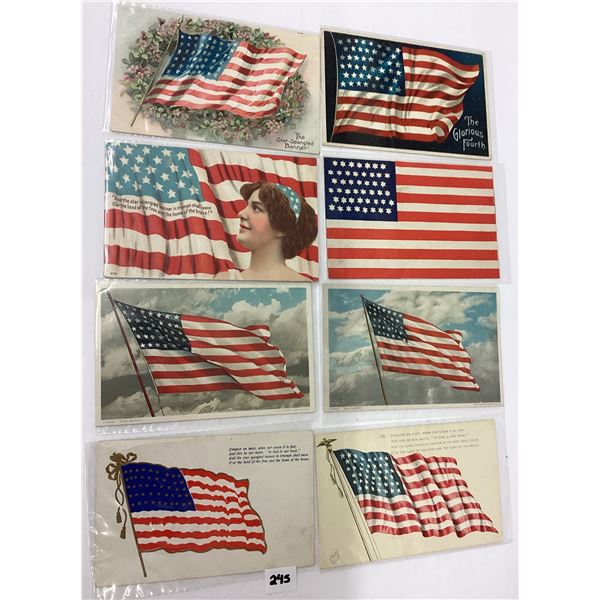 Patriotic Postcards with US Flags 25
