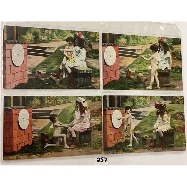 Children in Partial Set Postcard Album 34