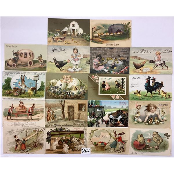 International Easter Bunnies & Chicken Holiday Greeting Postcards 40+