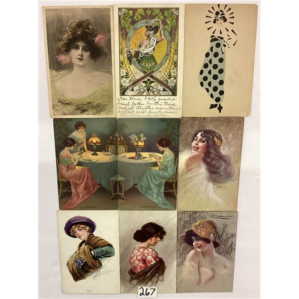 Pretty Lady Greeting Postcards 25