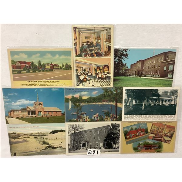 Virginia Postcards Approx. 265 Partially Sorted