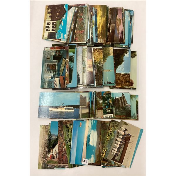Box of Misc. Standard Size Chrome Postcards Approx. 750