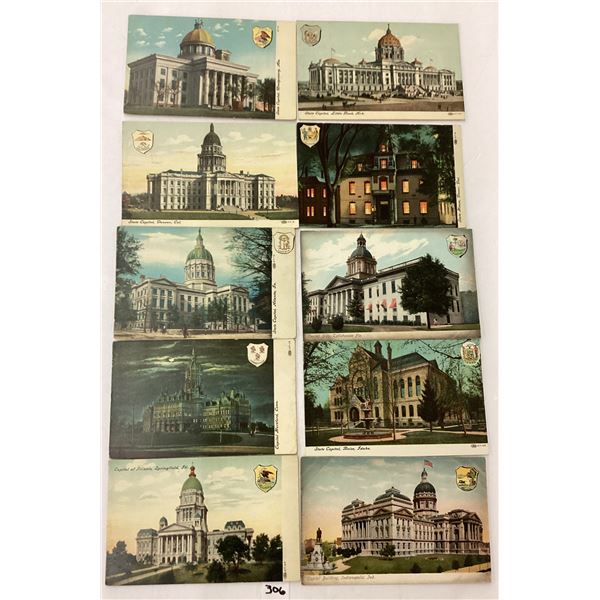 State Capitals Plain Illustrated Postcards 46