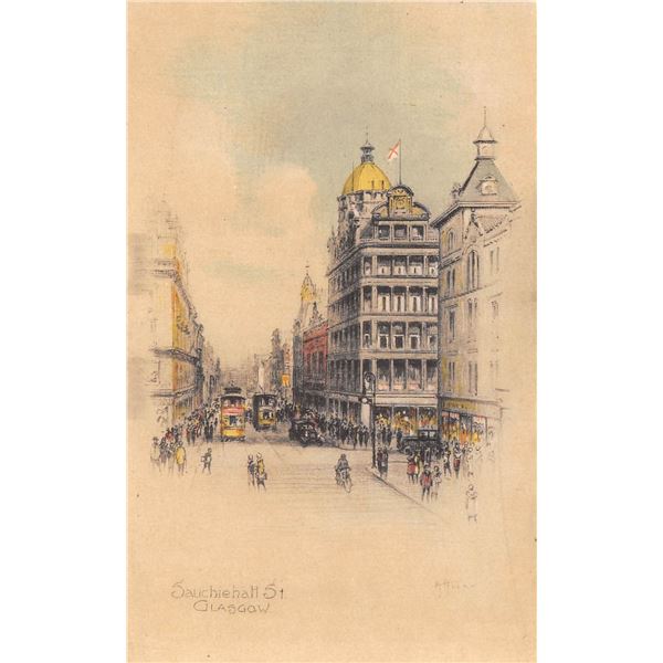 Color-Crayon Postcard Views of Glasgow Postcards 11