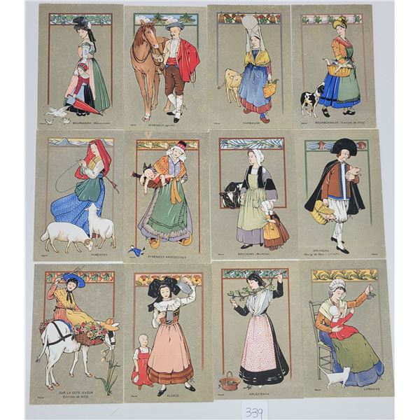 French Life Signed Artist Postcards 24