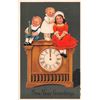 Image 6 : PFB New Years Holiday Greeting Set Children & Clocks Postcards 6