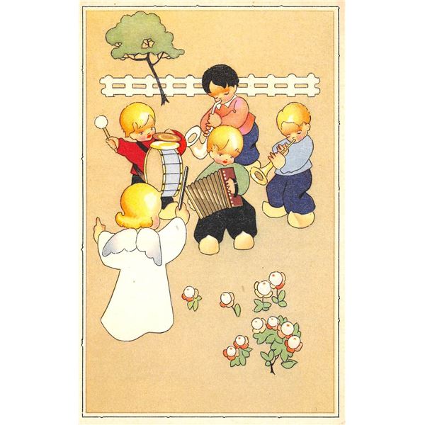 Children & Angels Doing Activities 10 Postcards