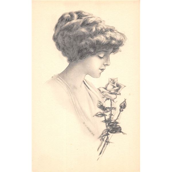 Pretty Lady Sepia Tone Postcards 21