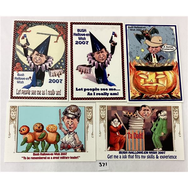 Political Halloween George Bush 7 Postcard Comic Set