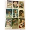 Image 2 : International Christmas Holiday Greeting Angel Postcards 23