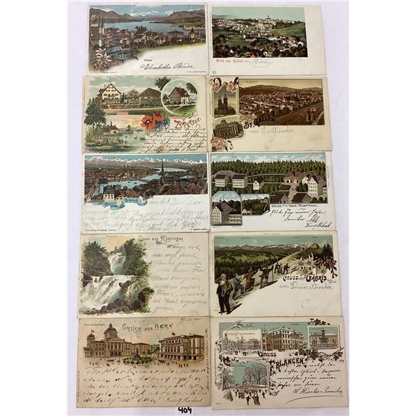 Early Gruss Aus International View Postcards 37