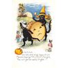 Image 1 : Whitney Halloween Holiday Greeting Black Cats & Mice Postcard