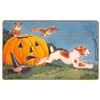 Image 1 : Whitney Halloween Holiday Greeting Dog, Owls, Jack O Lantern Postcard