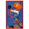 Image 1 : Jack-O-Lantern Riding Cat Headed Broom Halloween Holiday Greeting PC