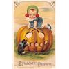 Image 1 : Winsch Frexis Child & Jack-O-Lantern Halloween Holiday Greeting PC