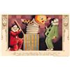 Image 1 : Winsch Mask Series Clowns & Jack in the Box Halloween Holiday Greeting Postcard