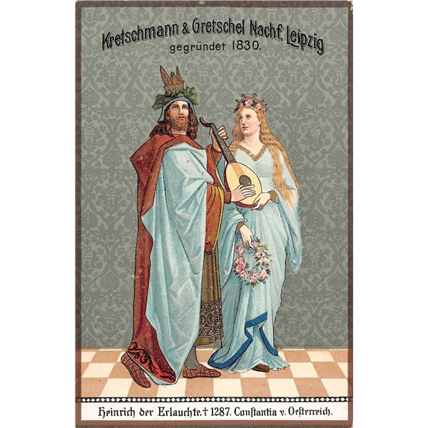 Group of 14 Kretschmann & Gretschel Nachf. Leipzig Royalty Chocolate Trade Cards