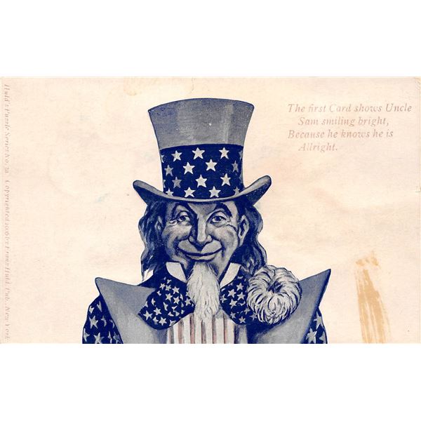 Patriotic Uncle Sam Installment Set of 4 Postcards