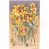 Image 4 : 4 Easter Winsch Flower Face Ladies Holiday Greeting Postcards.