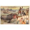 Image 1 : L'Hippopotame Black African Tribesmen Paris Advertising Postcard
