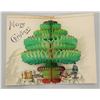 Image 1 : Novelty - Bifold Honeycomb Christmas Tree Holiday Postcard