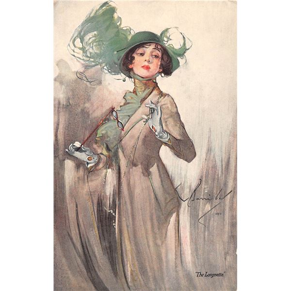 5 Pretty Lady Signed Artist "Barribal" Greeting Postcards