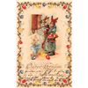 Image 1 : Hold to Light Dressed Bunny on the Phone Holiday Greeting Postcard