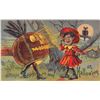 Image 1 : "Strange Sights are seen" Halloween Black Americana Holiday Greeting PC