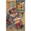 Image 1 : Ghost in Window with Pumpkin Black Americana Halloween Holiday Greeting PC
