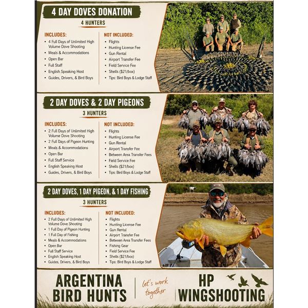 HP Wingshooting - Argentina Bird Hunt!