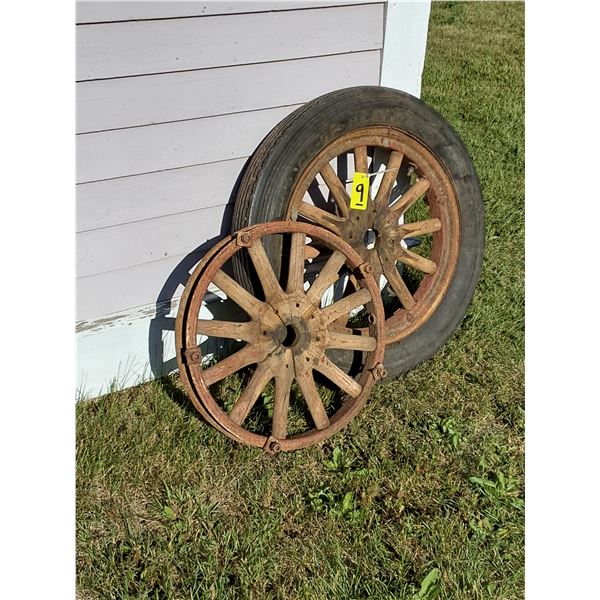 (2) Wooden Wheels From Essex Car