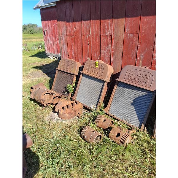 Hart Parr Tractor Parts, (3) Radiators, Engine Block and Head, more