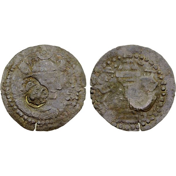 TURK SHAHIS: Shahi Tegin, ca. 8th century, BI drachm (3.40g), F-VF