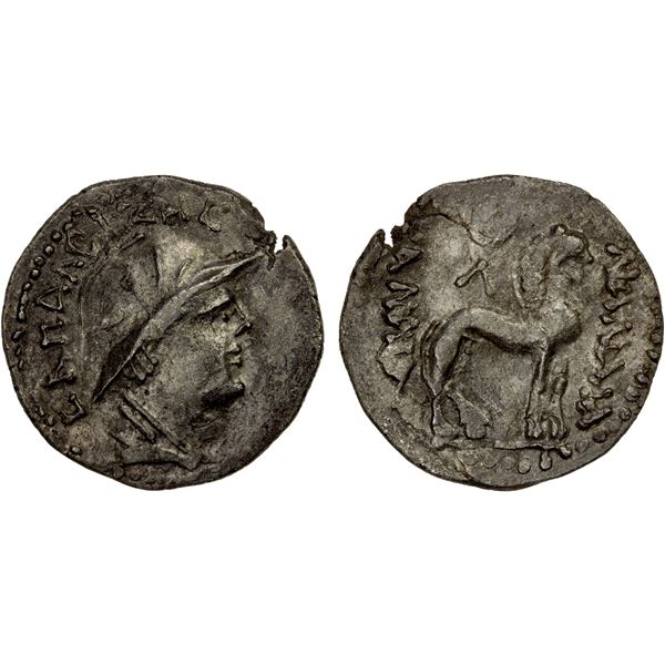 YUEH CHI: Sapadbizes, late 1st century BC, AR drachms (1.39g), VF-XF