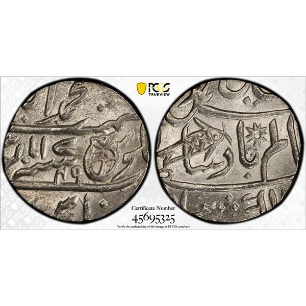 BENGAL PRESIDENCY: AR rupee, Muhammadabad Benares, AH1(229) year 17-49, PCGS MS64
