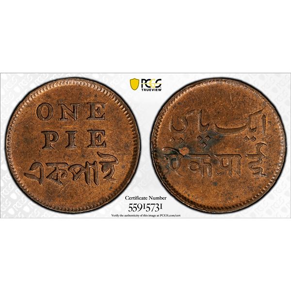 BENGAL PRESIDENCY: AE pie, ND (1831-35), PCGS MS63 BN