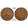 Image 1 : BRITISH INDIA: William IV, 1830-1837, AE half anna, 1835(m), PCGS AU58
