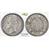 Image 1 : BRITISH INDIA: Victoria, Queen, 1837-1876, AR 1/4 rupee, 1840(m), PCGS AU55
