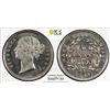 Image 1 : BRITISH INDIA: Victoria, Queen, 1837-1876, AR 2 annas, 1841(b), PCGS UNC details