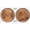 Image 1 : BRITISH INDIA: Victoria, Empress, 1876-1901, AE 1/12 anna, 1886(c), PCGS MS63 RB