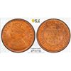Image 1 : BRITISH INDIA: Victoria, Empress, 1876-1901, AE 1/4 anna, 1889(c), PCGS MS64 RB