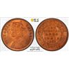 Image 1 : BRITISH INDIA: Victoria, Empress, 1876-1901, AE 1/4 anna, 1891(c), PCGS MS64 RB