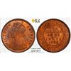 Image 1 : BRITISH INDIA: Victoria, Empress, 1876-1901, AE 1/4 anna, 1893(c), PCGS MS64 RD