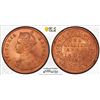 Image 1 : BRITISH INDIA: Victoria, Empress, 1876-1901, AE 1/4 anna, 1894(c), PCGS MS63 RB