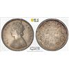 Image 1 : BRITISH INDIA: Victoria, Empress, 1876-1901, AR 1/2 rupee, 1899-C, PCGS AU details