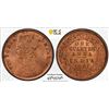 Image 1 : BRITISH INDIA: Victoria, Empress, 1876-1901, AE 1/4 anna, 1901(c), PCGS MS64 RB