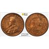 Image 1 : BRITISH INDIA: George V, 1910-1936, AE 1/4 anna, 1928(b), PCGS MS66 RD